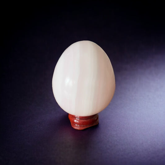 Pink Mangano Calcite Egg