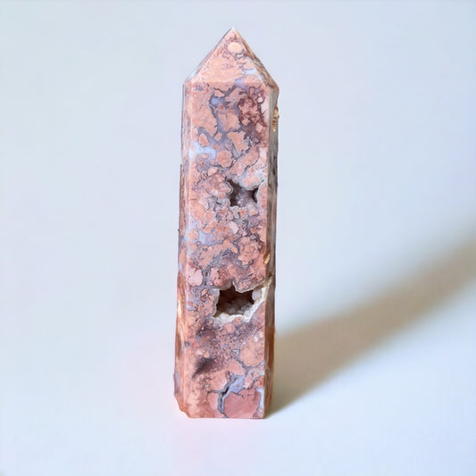 Pink Petal Agate Tower | 704g