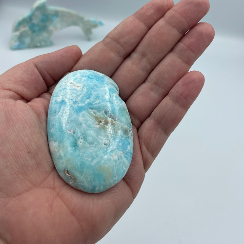 Blue Aragonite Palmstone