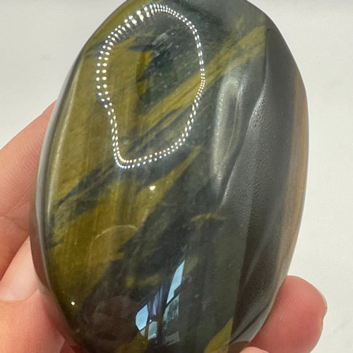 Blue Tiger's Eye Palm Stone