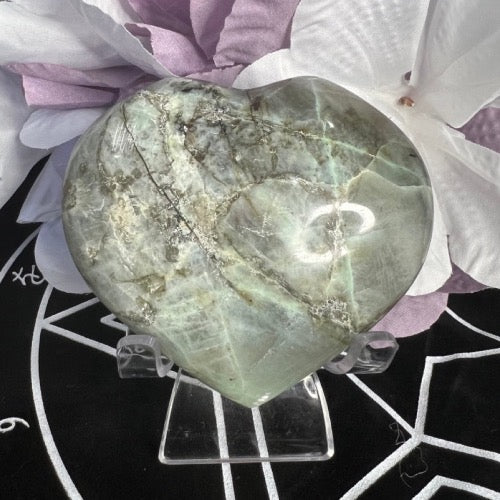 Green Moonstone Heart