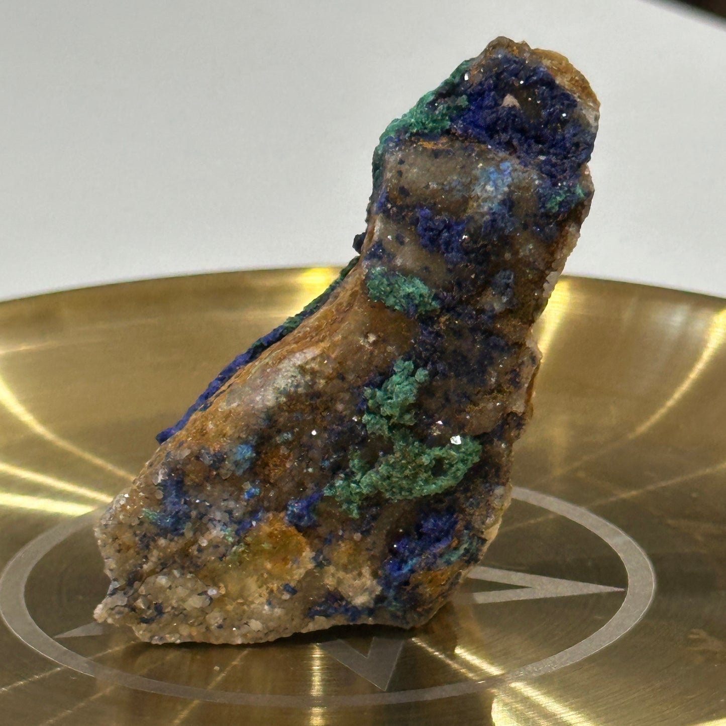 Azurite with Malachite Specimen Raw