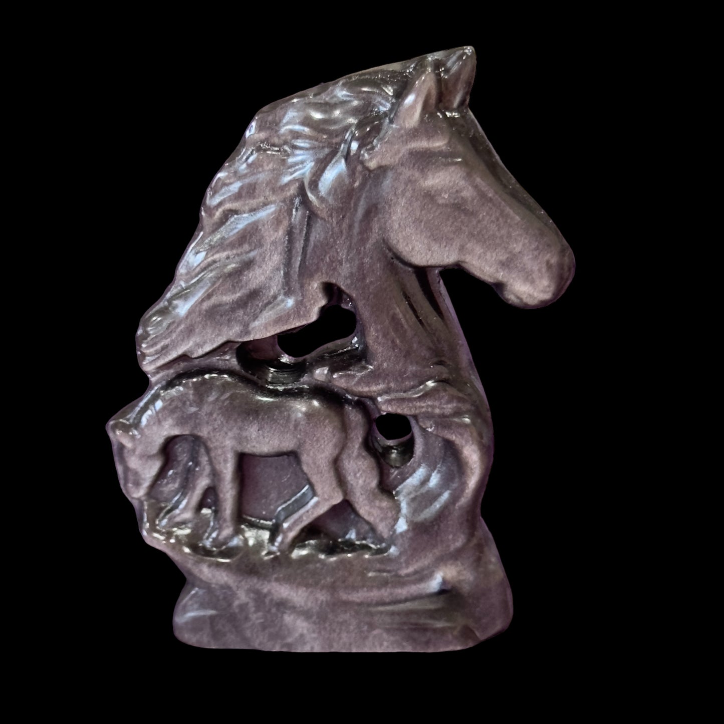 Silver Obsidian Horse