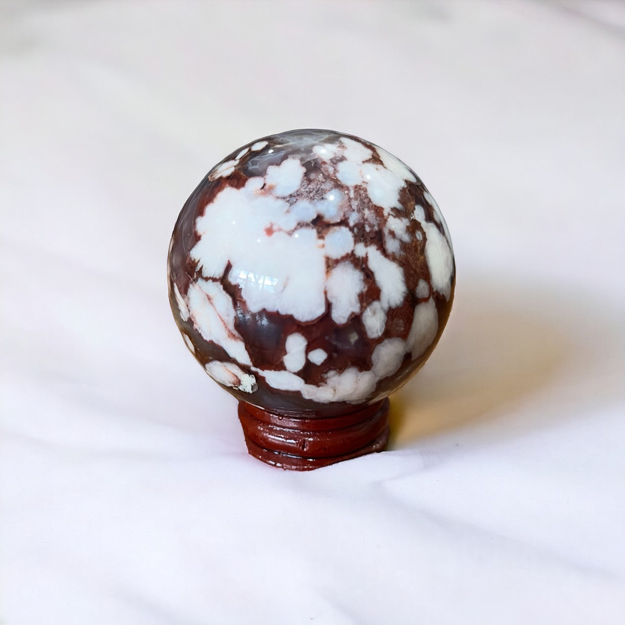 Carnelian Flower Agate Sphere | 296g