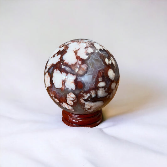 Carnelian Flower Agate Sphere | 296g