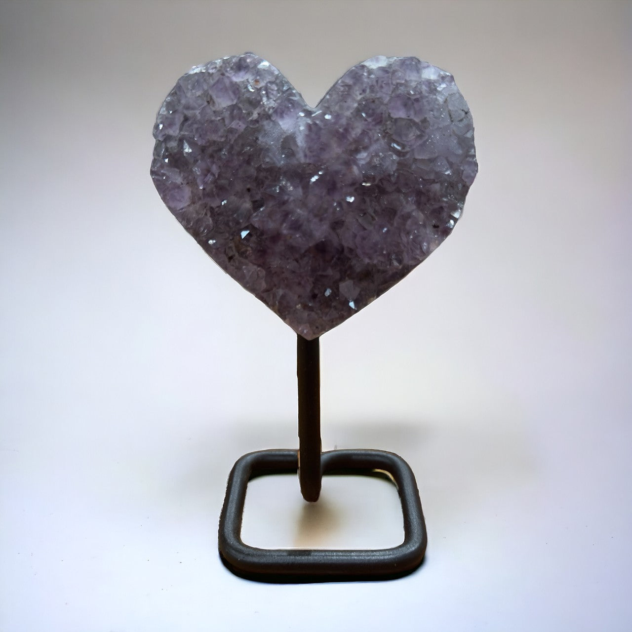 Amethyst Cluster Heart on Stand | 254g