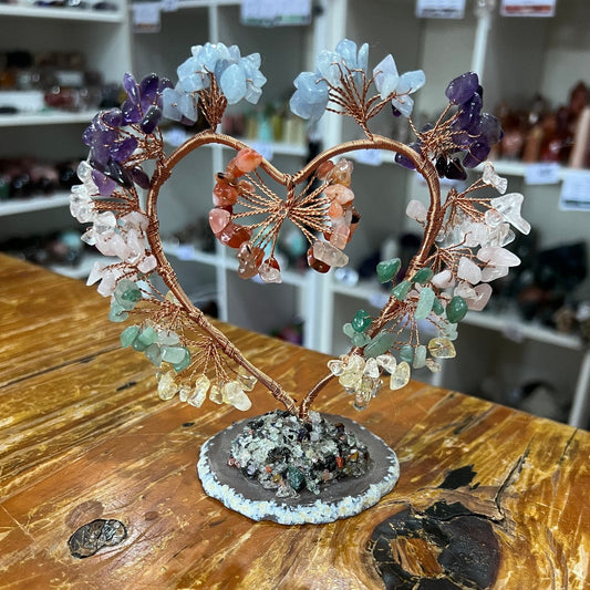 Chakra Heart Crystal Chip Tree