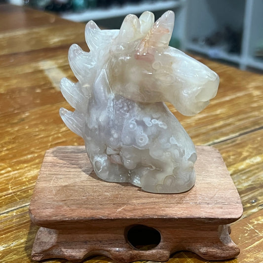 Flower Agate Unicorn