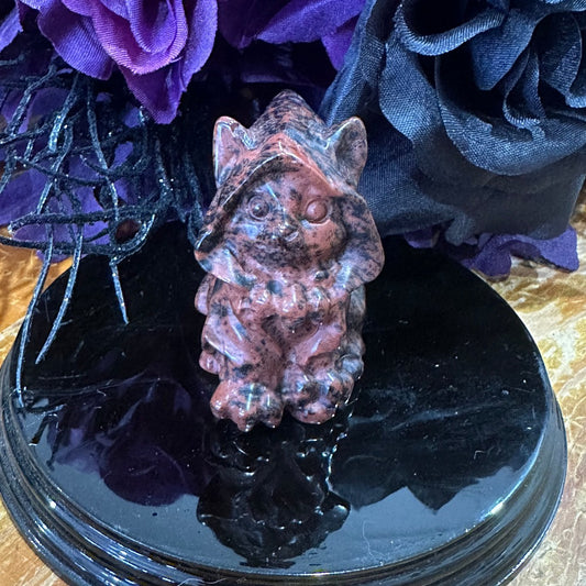 Mahogany Obsidian Cat with Cape