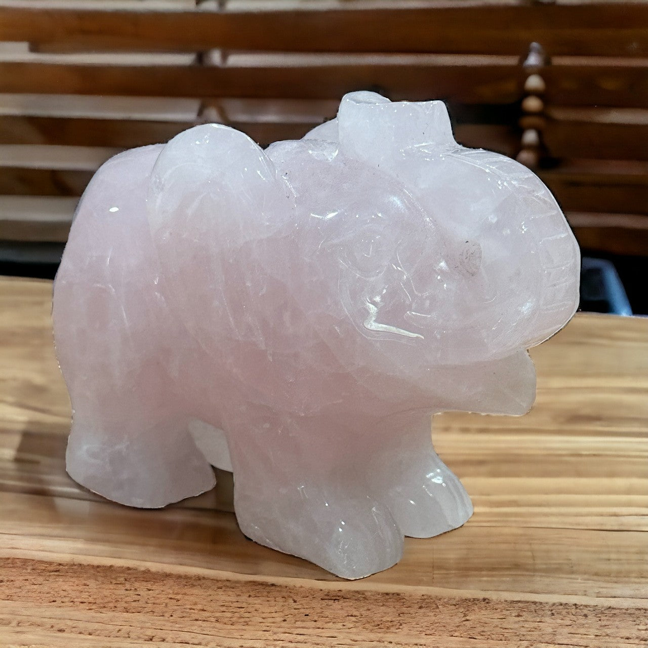 Rose Quartz Elephant | 973g