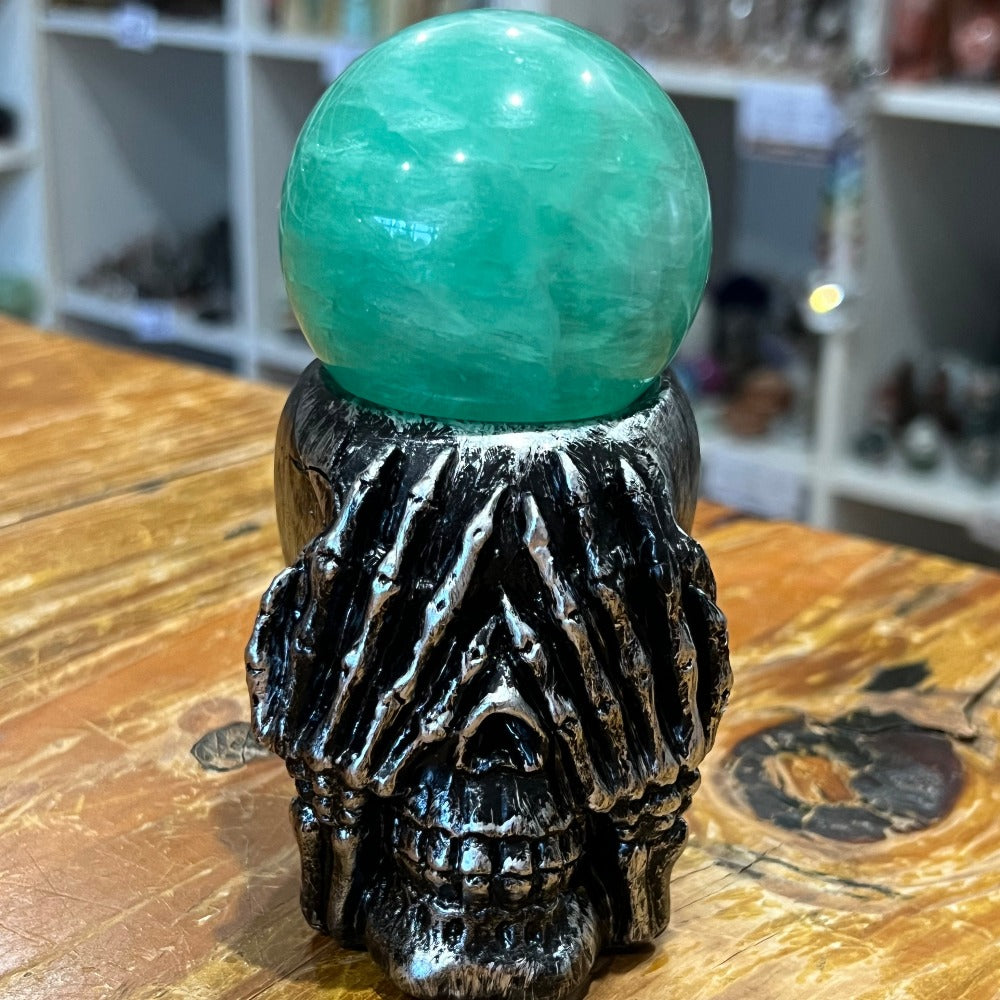 Skull See No, Hear No, Speak No Evil Sphere Base Set