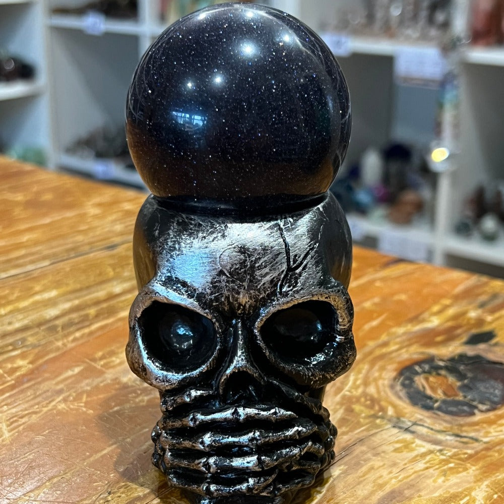 Skull See No, Hear No, Speak No Evil Sphere Base Set