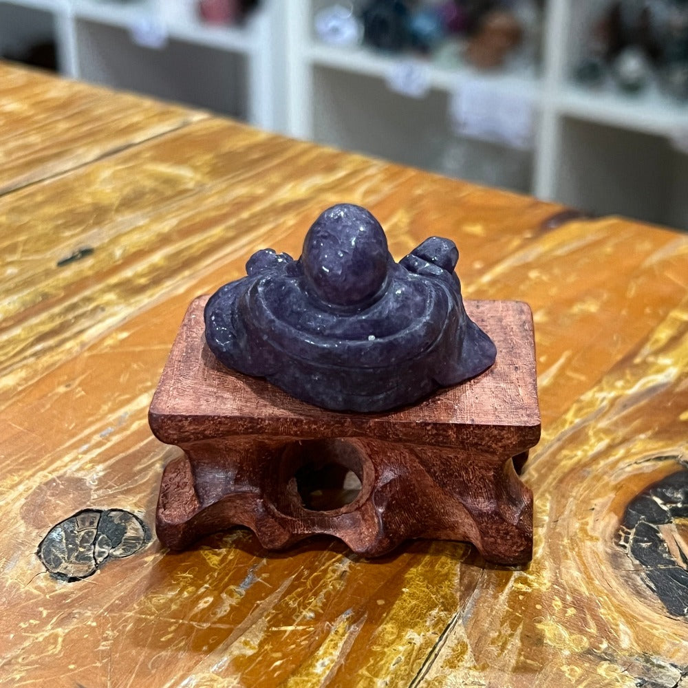 Lepidolite Laughing Buddha