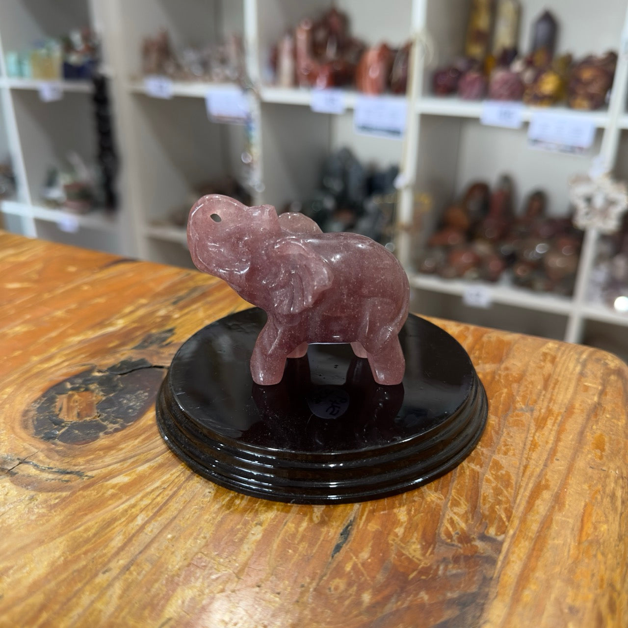 Strawberry Quartz Elephant