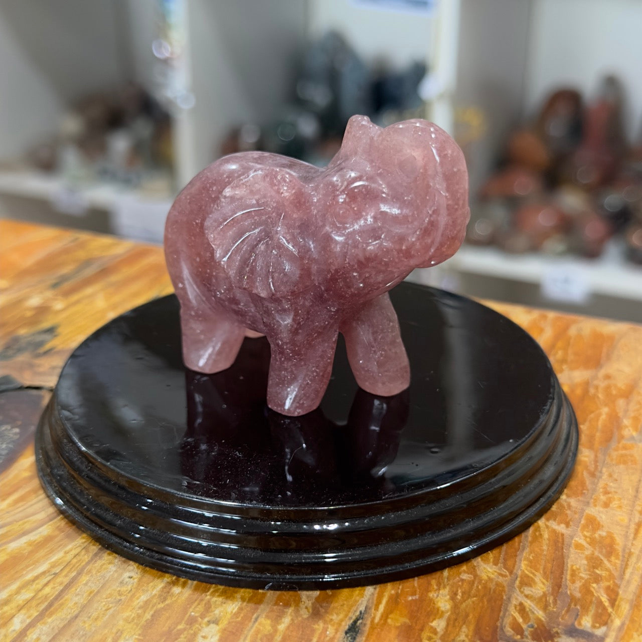 Strawberry Quartz Elephant