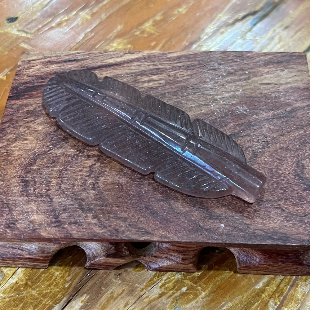 Strawberry Quartz Feather