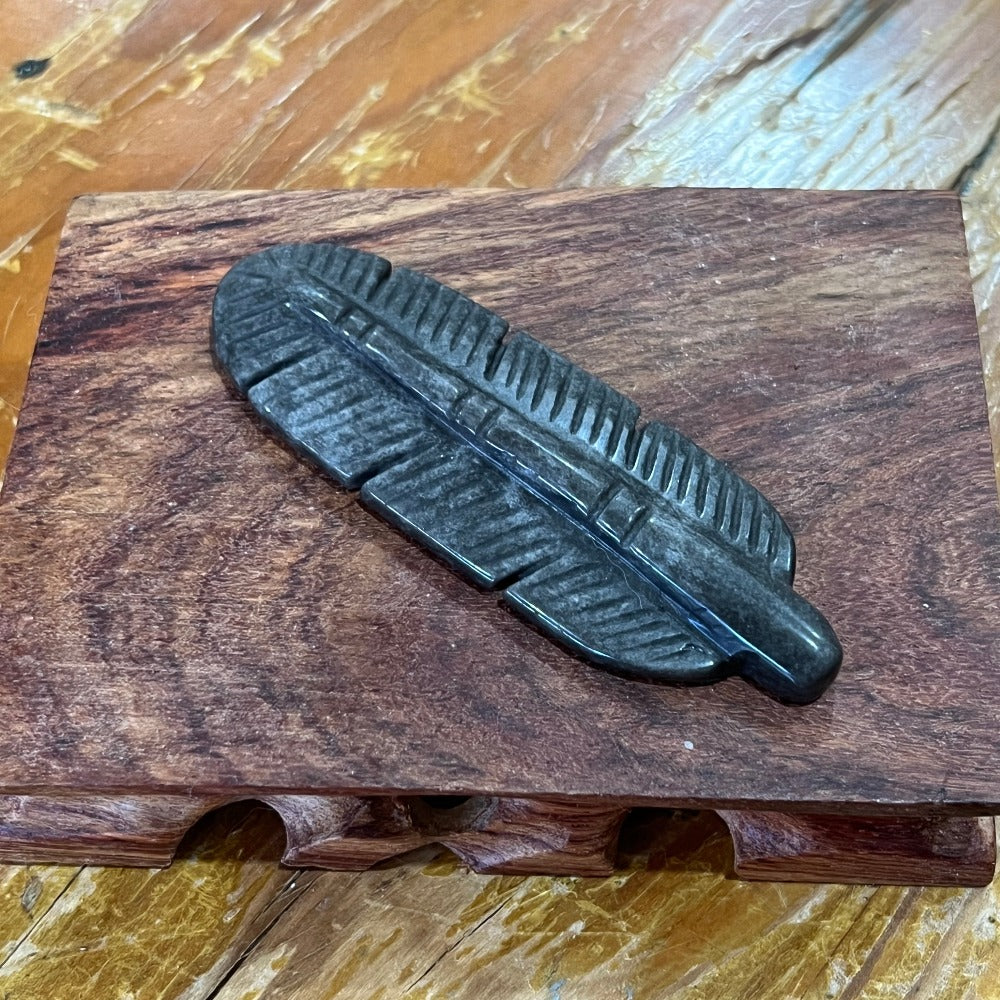 Silver Obsidian Feather