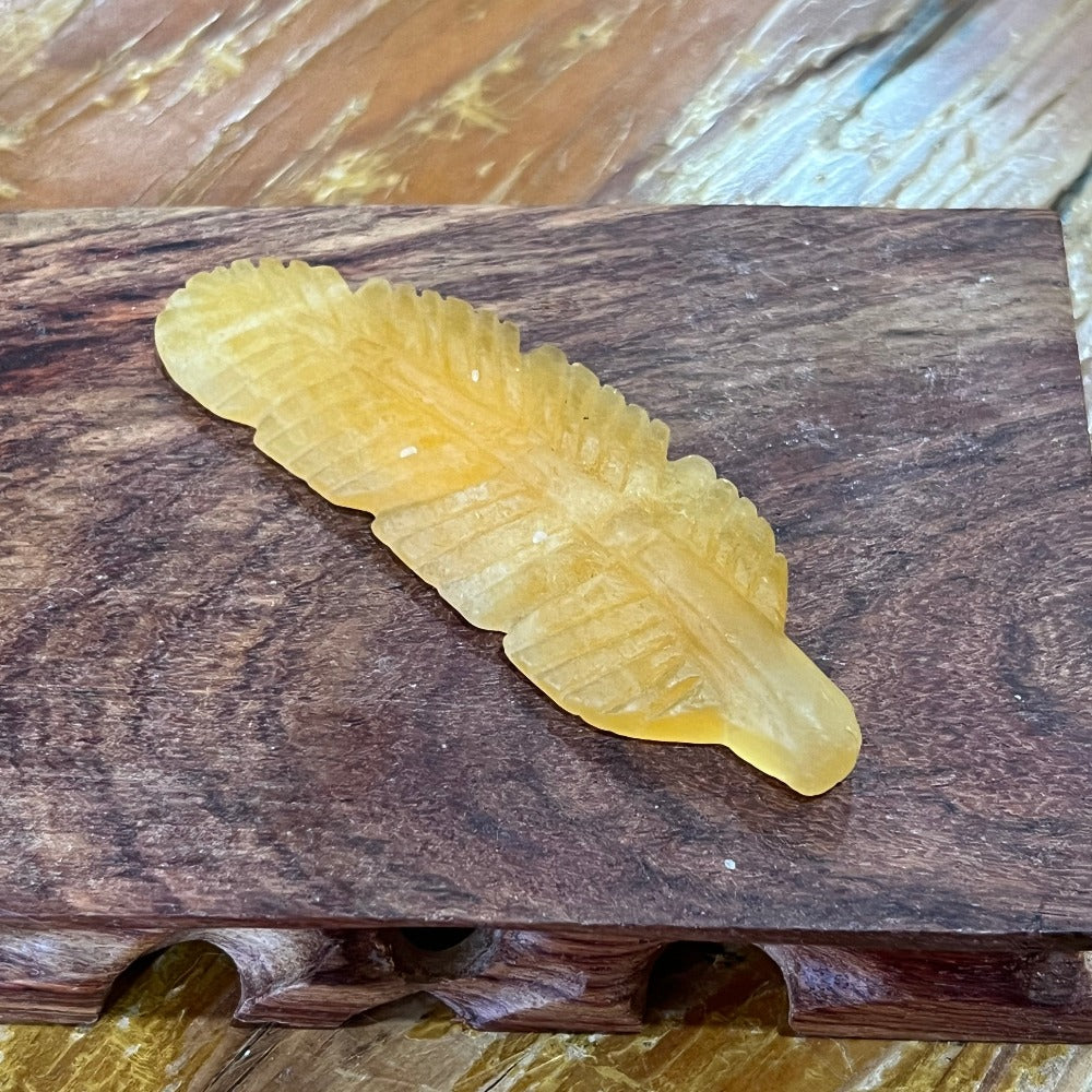 Orange Calcite Feather