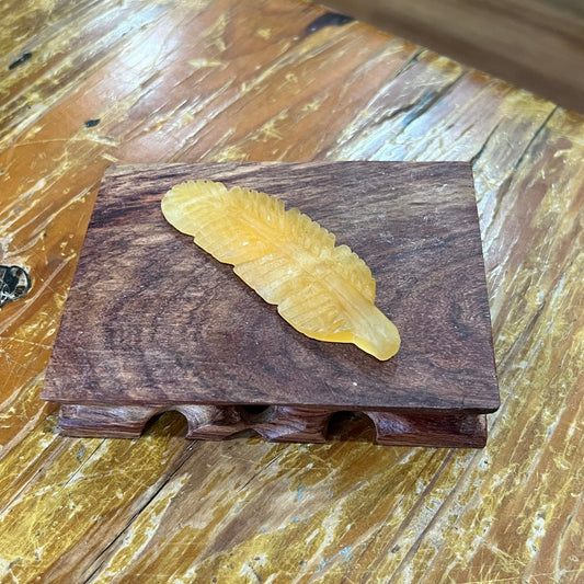 Orange Calcite Feather