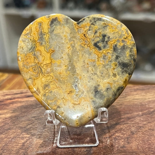 Crazy Lace Agate Heart