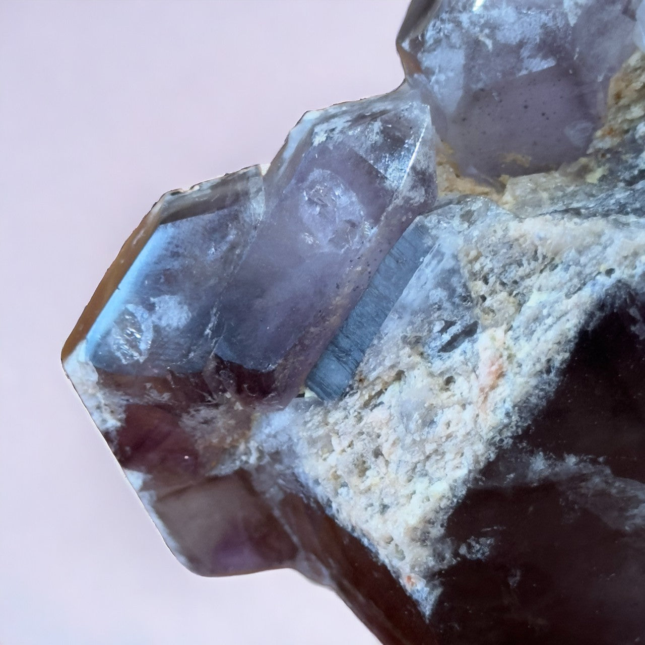 Amethyst & Smokey Quartz Enhydro | 558g