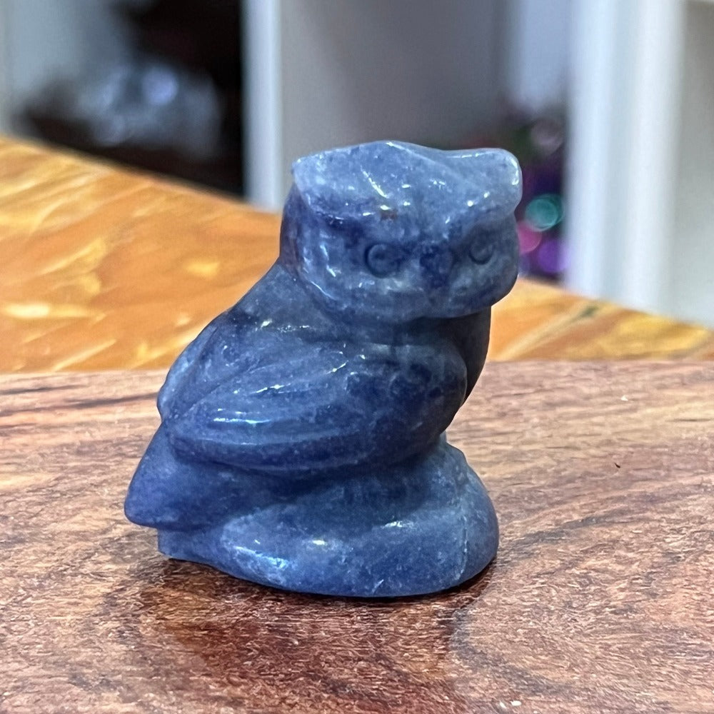 Blue Aventurine Owl