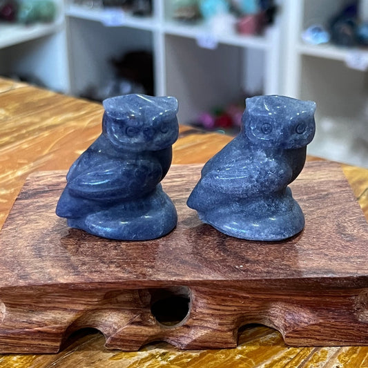 Blue Aventurine Owl