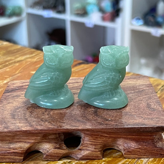 Green Aventurine Owl