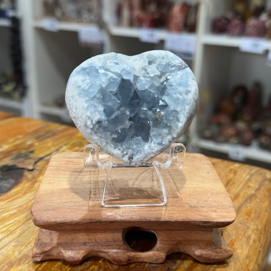 Celestite Cluster Heart