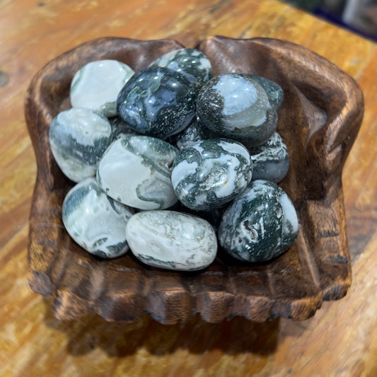 Tumbles | Moss Agate Large