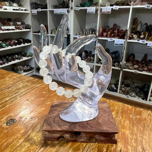 Moonstone Bracelet - 10mm Blue Flash