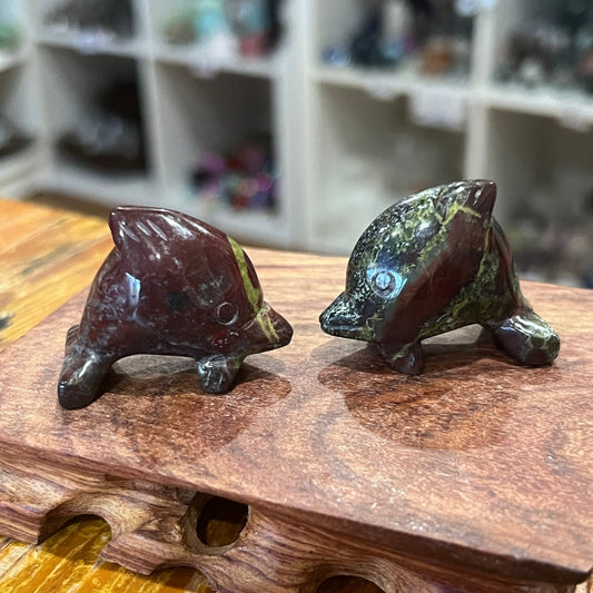 Dragon Blood Stone Dolphin - Small