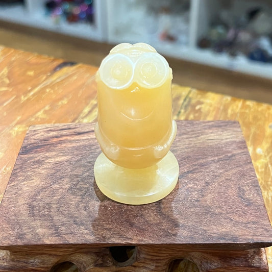 Orange Calcite Minion - Kevin