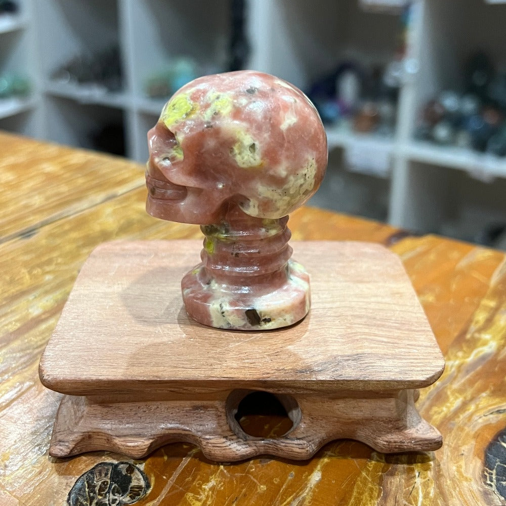 Plum Blossom Jade Skull