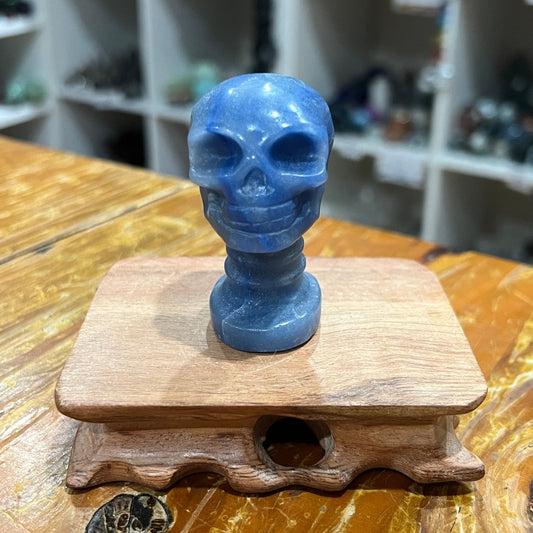 Blue Aventurine Skull