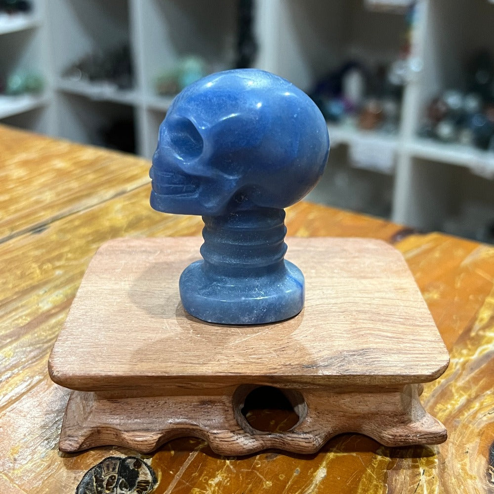 Blue Aventurine Skull