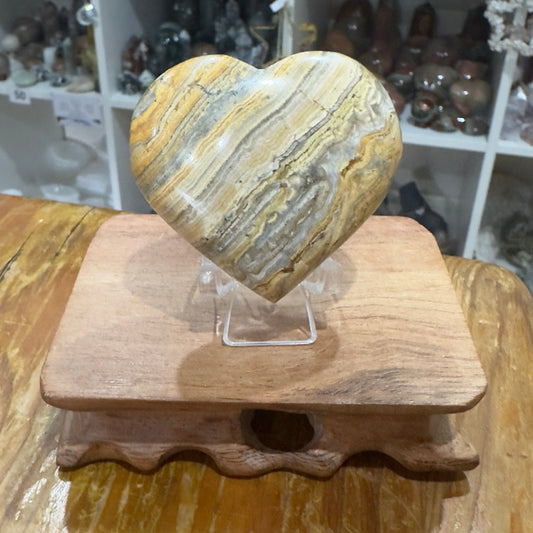 Mixed Calcite Heart | 'Pakistan Bumblebee'