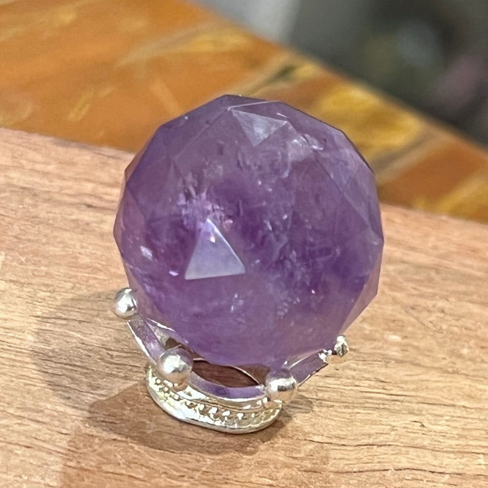 Amethyst Sphere - Faceted