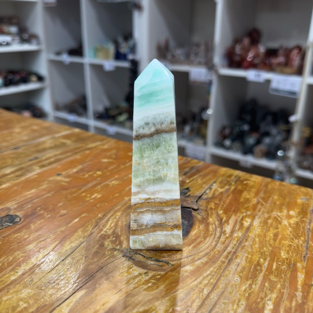 Ocean Green Calcite Tower