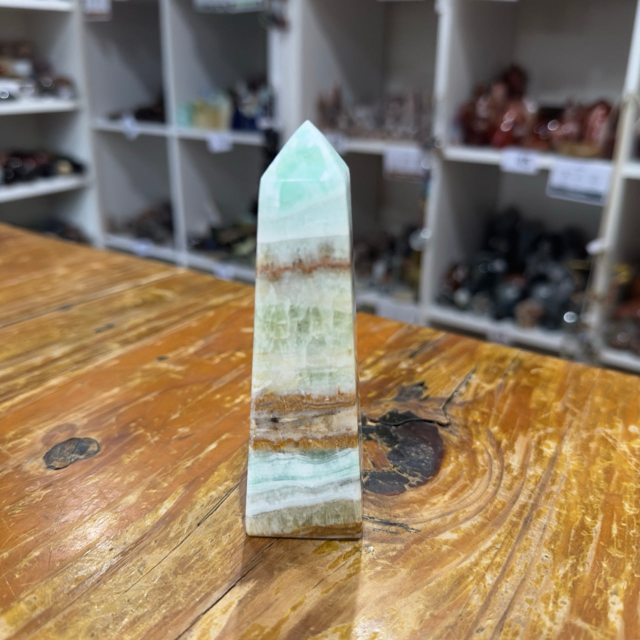 Ocean Green Calcite Tower