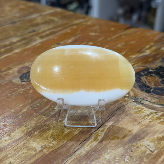 Orange Calcite Palm Stone