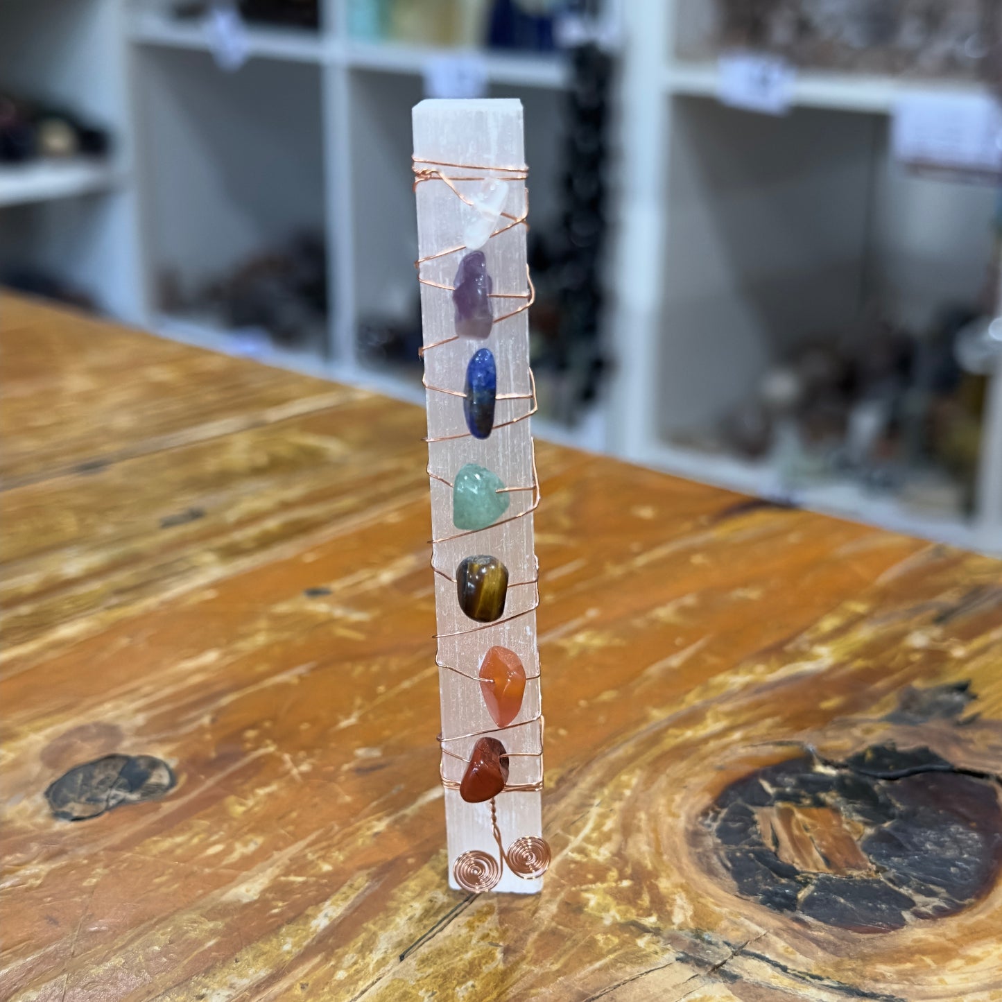 Selenite Stick with Chakra