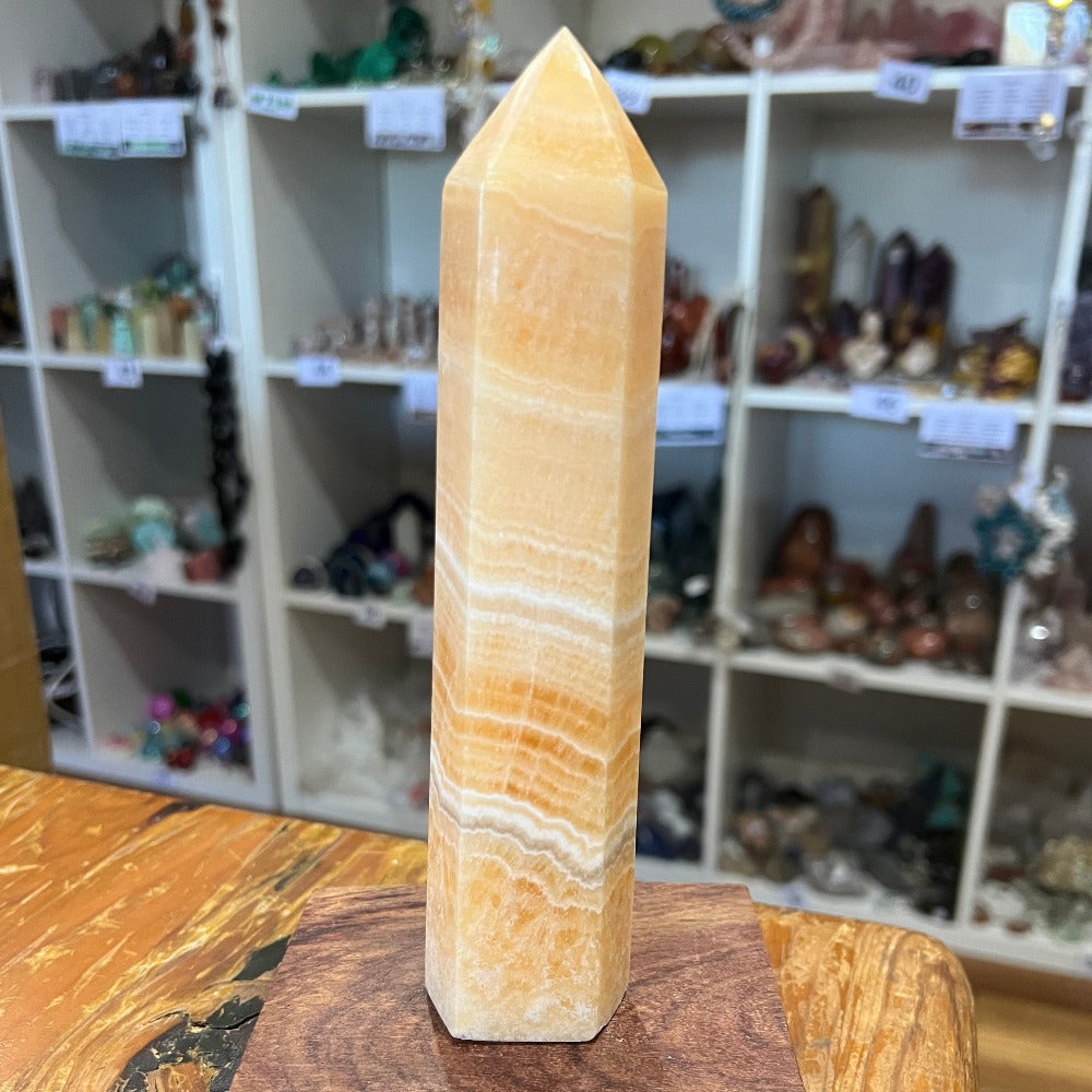 Orange Banded Calcite Tower