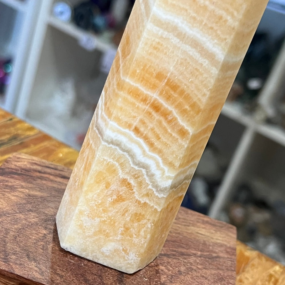 Orange Banded Calcite Tower