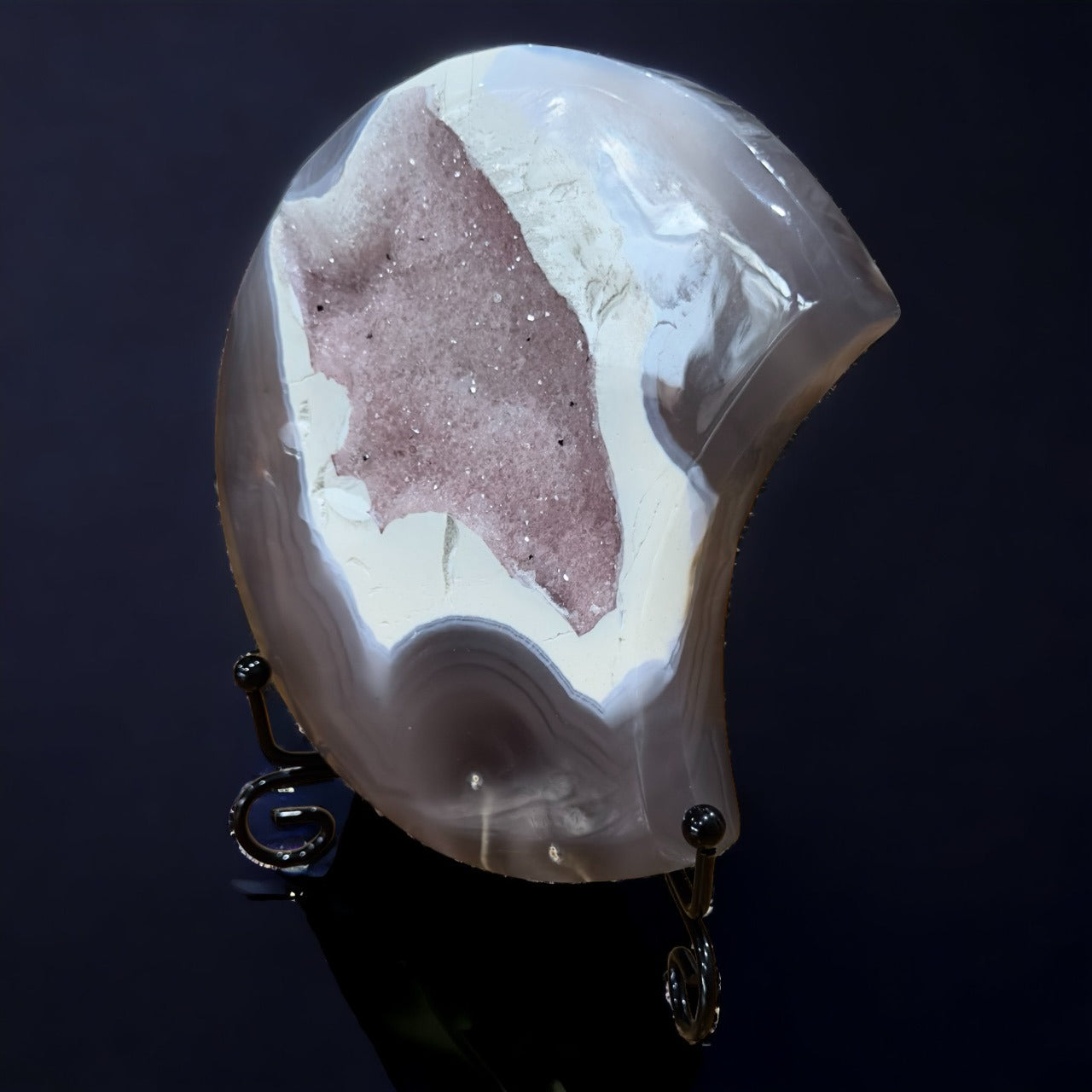 Druzy Orca Agate Moon | 414g