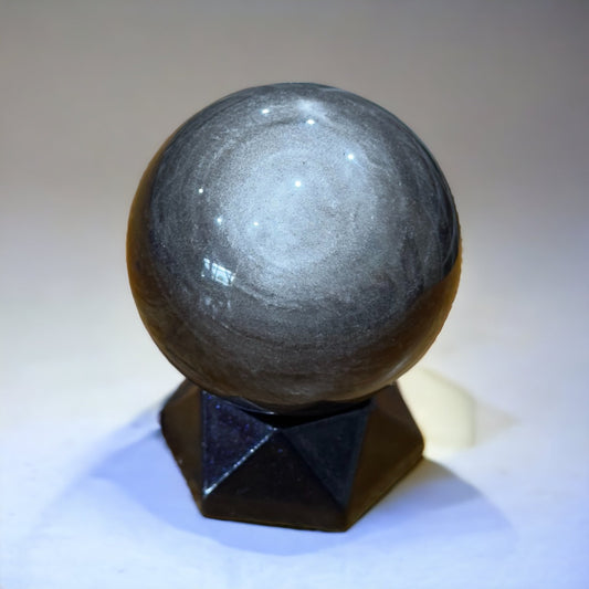 Silver Obsidian Sphere | 304g