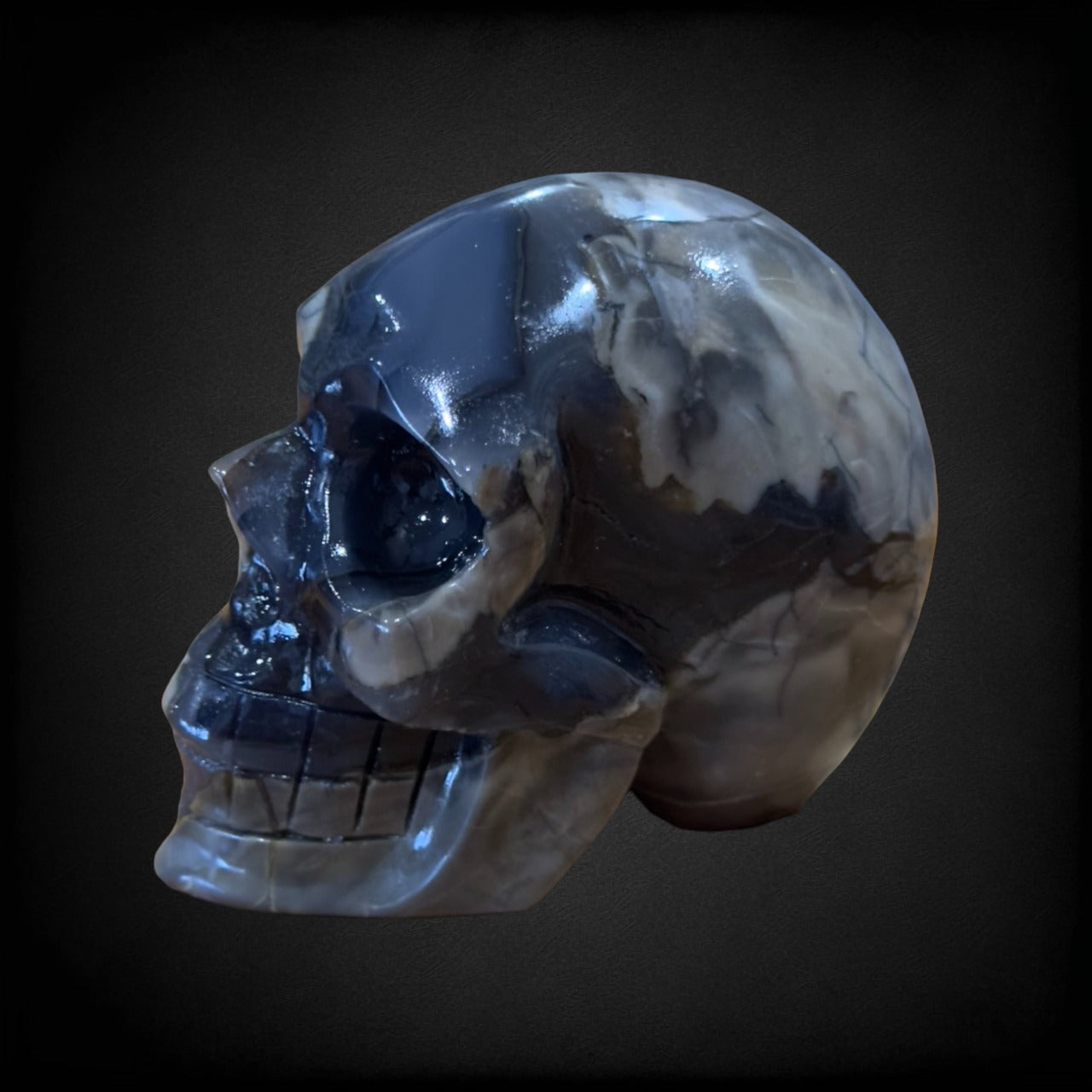 Volcanic Agate Skull | 597g