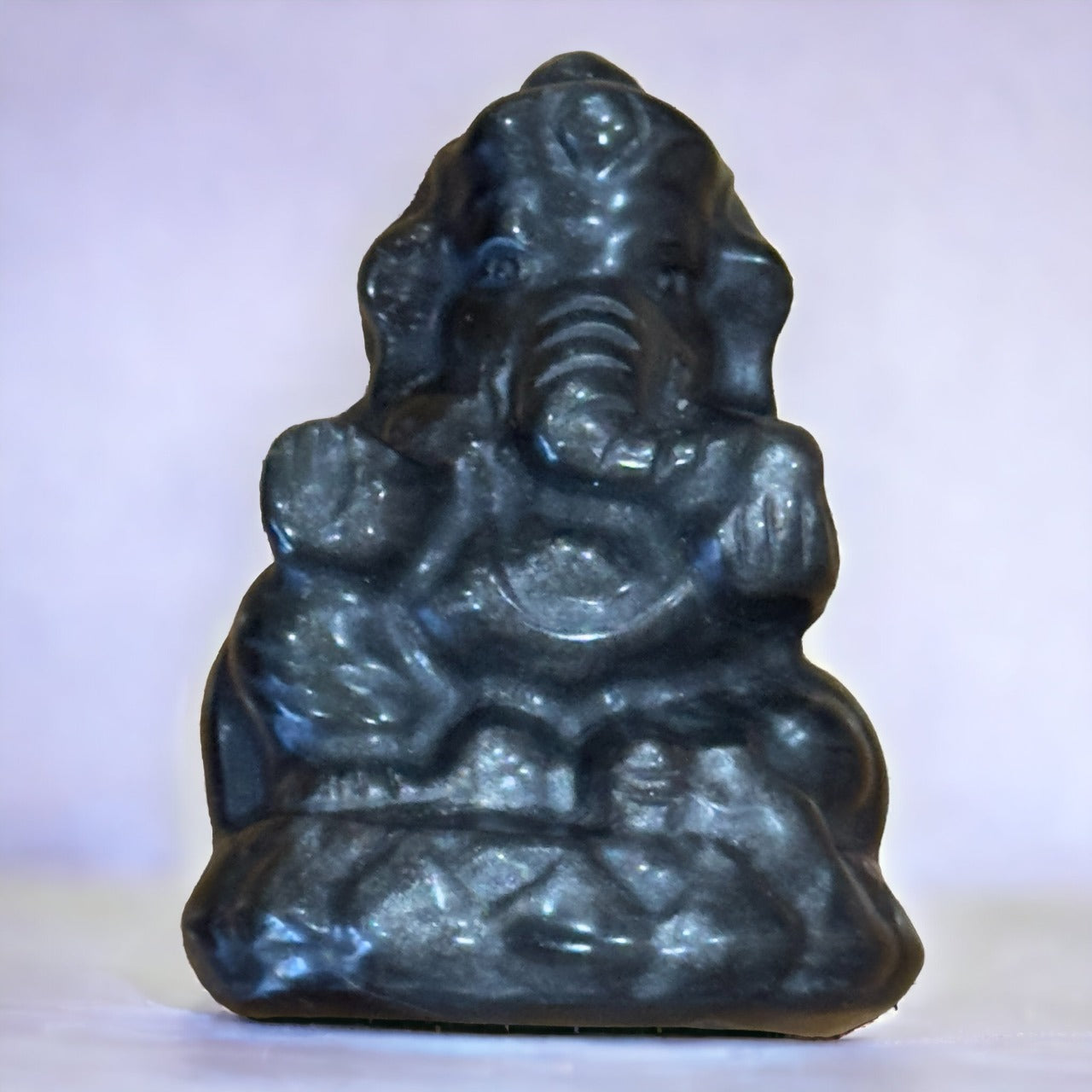 Silver Obsidian Ganesha | Elephant God