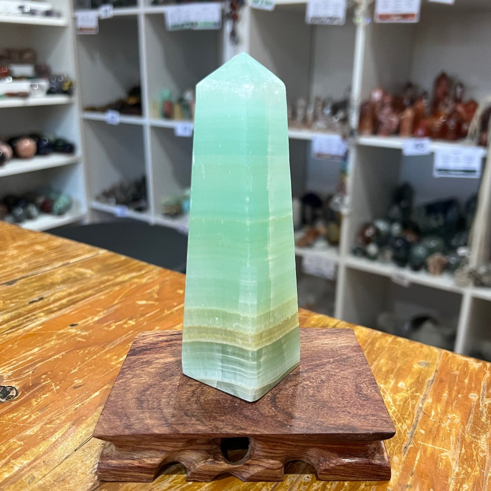 Pistachio Calcite Tower