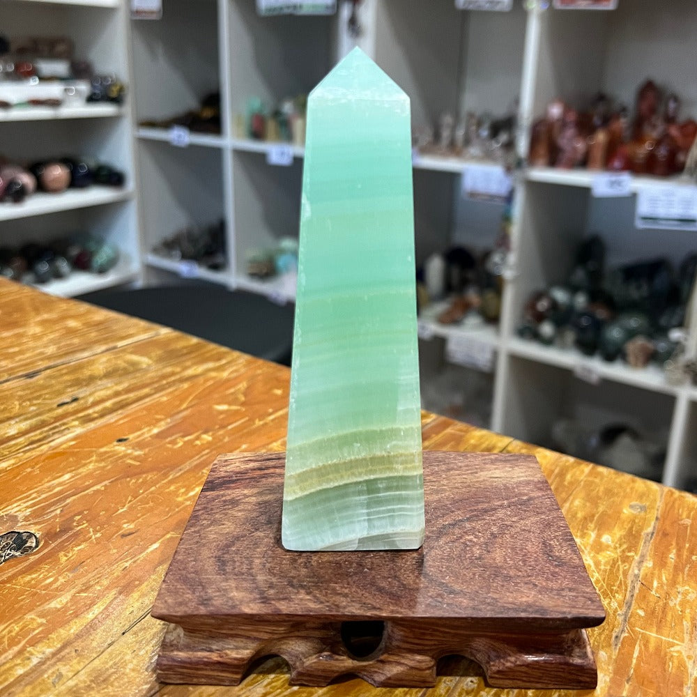 Pistachio Calcite Tower